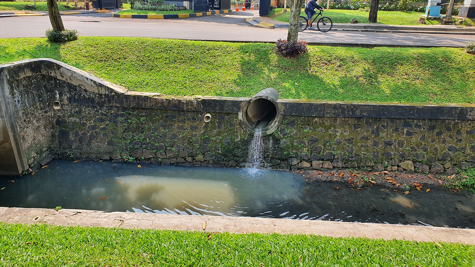Sewage Pollution Flowing Out Of A Pipe